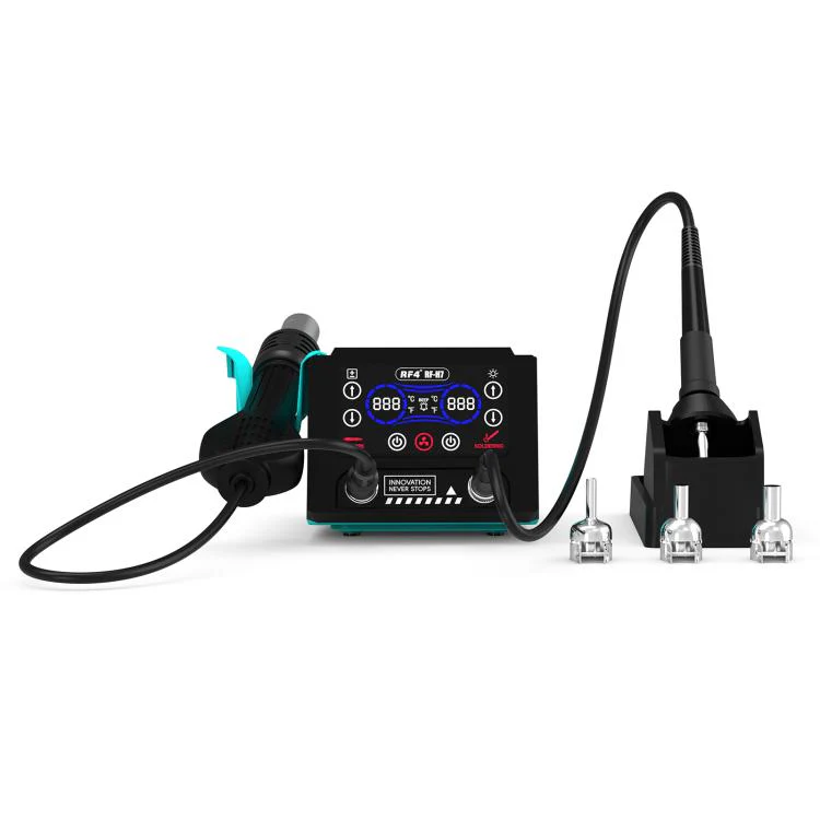 RF4 RF-H7 2 in 1 Digital Display Thermostatic Hot Air Gun Soldering Iron Station(US Plug) - Image 2