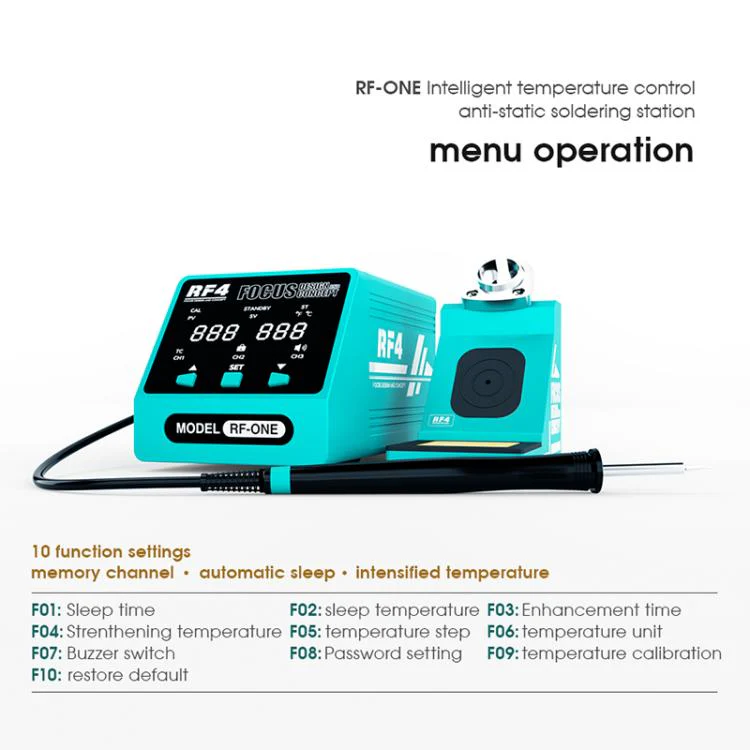 RF4 RF-ONE Intelligent Temperature Control Anti-static LED Digital Display Soldering Station(EU Plug) - Image 7