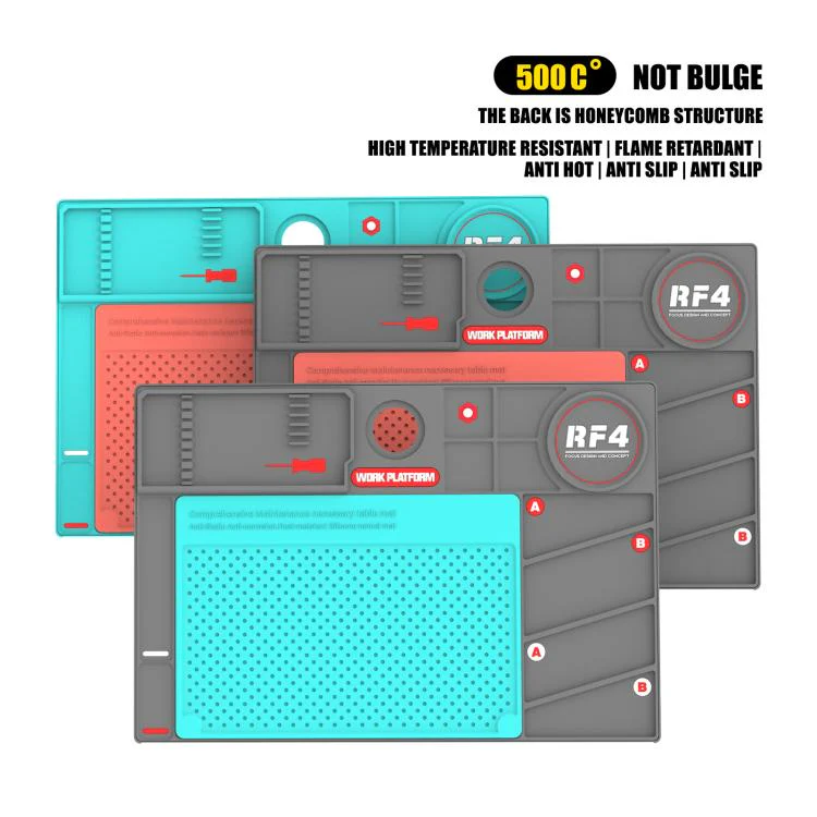 RF4 RF-PO2 High Temperature Anti-Slip Repair Silicone Pad(Green + Red) - Image 3