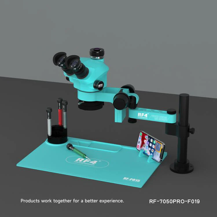 RF4 RF7050PRO-FO19 360 Degree Adjustable Universal Telescopic Rotating Lifting Microscope with Silicone Pad - Image 10
