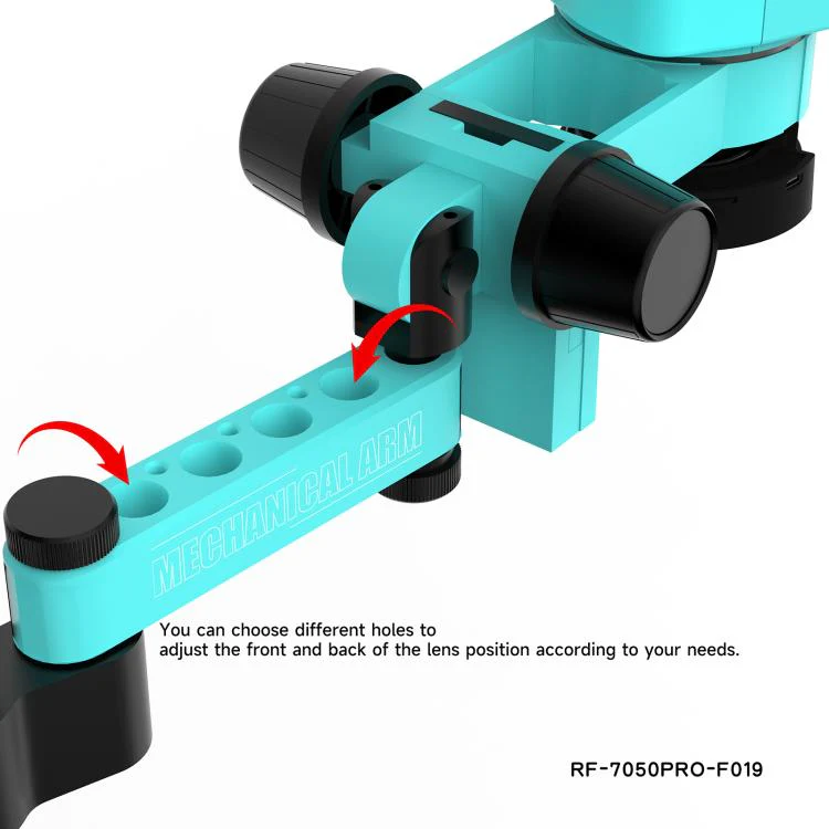 RF4 RF7050PRO-FO19 360 Degree Adjustable Universal Telescopic Rotating Lifting Microscope with Silicone Pad - Image 6