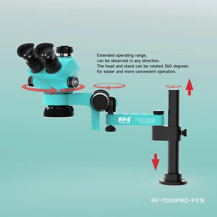RF4 RF7050PRO-FO19 360 Degree Adjustable Universal Telescopic Rotating Lifting Microscope with Silicone Pad - Image 8