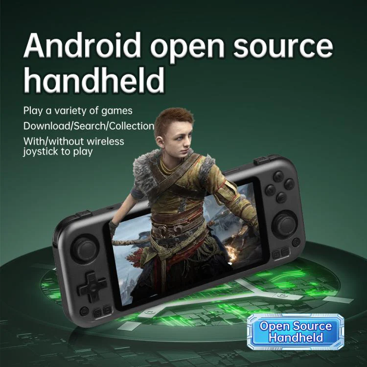 RG3566 5-inch IPS HD Touch Screen Android OS Open Source Handheld Game Console, External TF Card:64G(Dark Grey) - Image 2