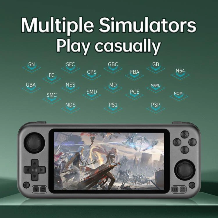 RG3566 5-inch IPS HD Touch Screen Android OS Open Source Handheld Game Console, External TF Card:64G(Dark Grey) - Image 4