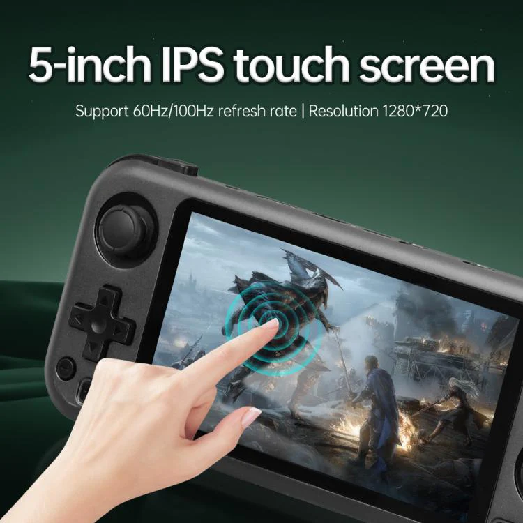 RG3566 5-inch IPS HD Touch Screen Android OS Open Source Handheld Game Console, External TF Card:64G(Dark Grey) - Image 5
