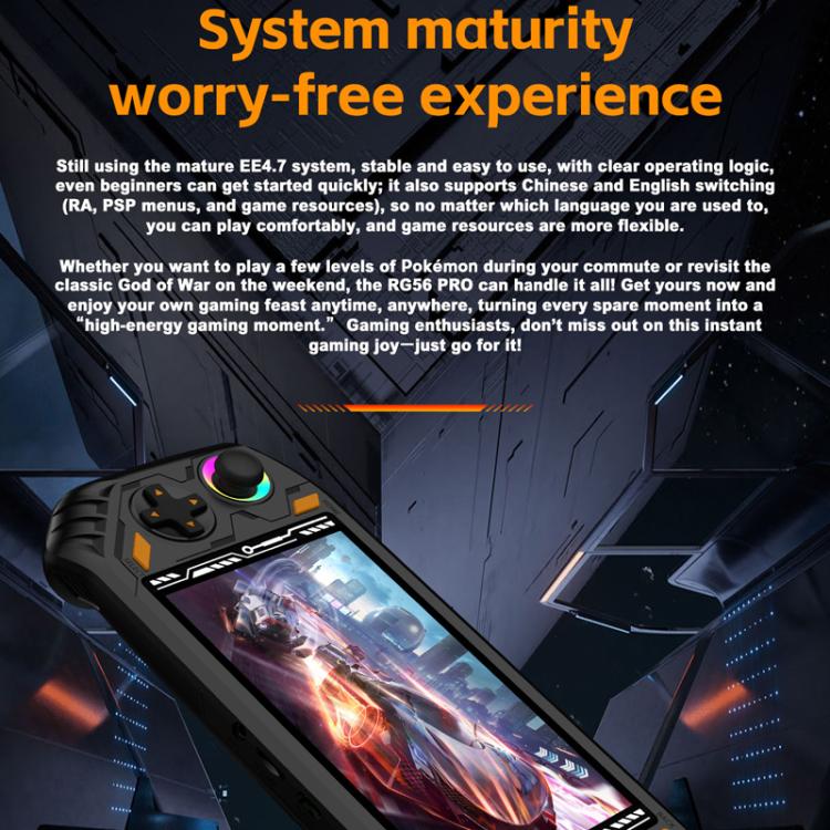 RG56 PRO 5.5-Inch Handheld Game Console EmuELEC System With HDMI TV Output WiFi Connectivity 128G(Black) - Image 11