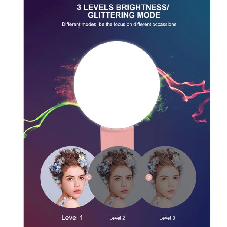 RK17 Mini and Portable Live Show Beauty Artifact 3 Levels of Brightness Warm and White Light Fill Light with 9 LED Light, For iPhone, Galaxy, Huawei, Xiaomi, LG, HTC and Other Smart Phones(Black) - Image 8