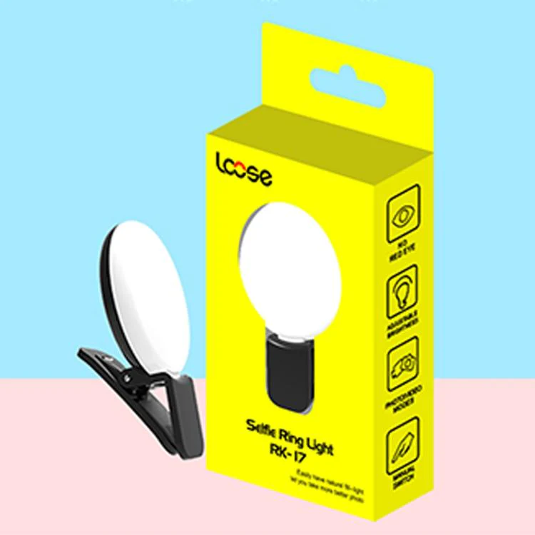 RK17 Mini and Portable Live Show Beauty Artifact 3 Levels of Brightness Warm and White Light Fill Light with 9 LED Light, For iPhone, Galaxy, Huawei, Xiaomi, LG, HTC and Other Smart Phones(White) - Image 11