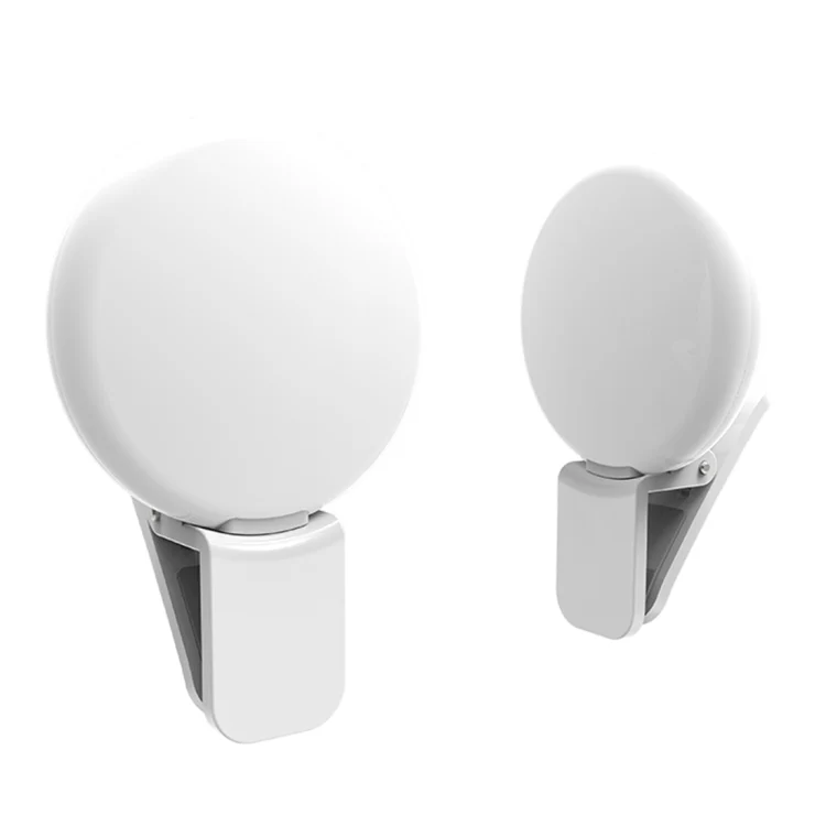 RK17 Mini and Portable Live Show Beauty Artifact 3 Levels of Brightness Warm and White Light Fill Light with 9 LED Light, For iPhone, Galaxy, Huawei, Xiaomi, LG, HTC and Other Smart Phones(White) - Image 2