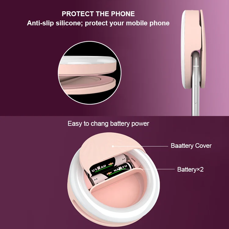 RK34 Rechargeable Beauty Selfie Light Selfie Clip Flash Fill Light (Black) - Image 4