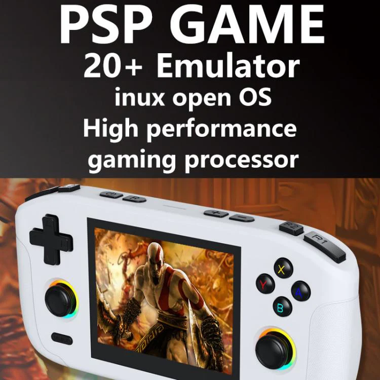 RK35H Handheld Open Source Game Console Support 3D Online Double Play Portable Retro Game Machine, Memory: 128G(Black) - Image 7