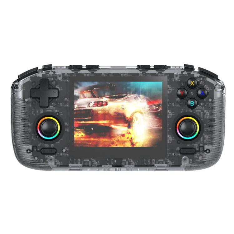 RK35H Handheld Open Source Game Console Support 3D Online Double Play Portable Retro Game Machine, Memory: 64G(Black)
