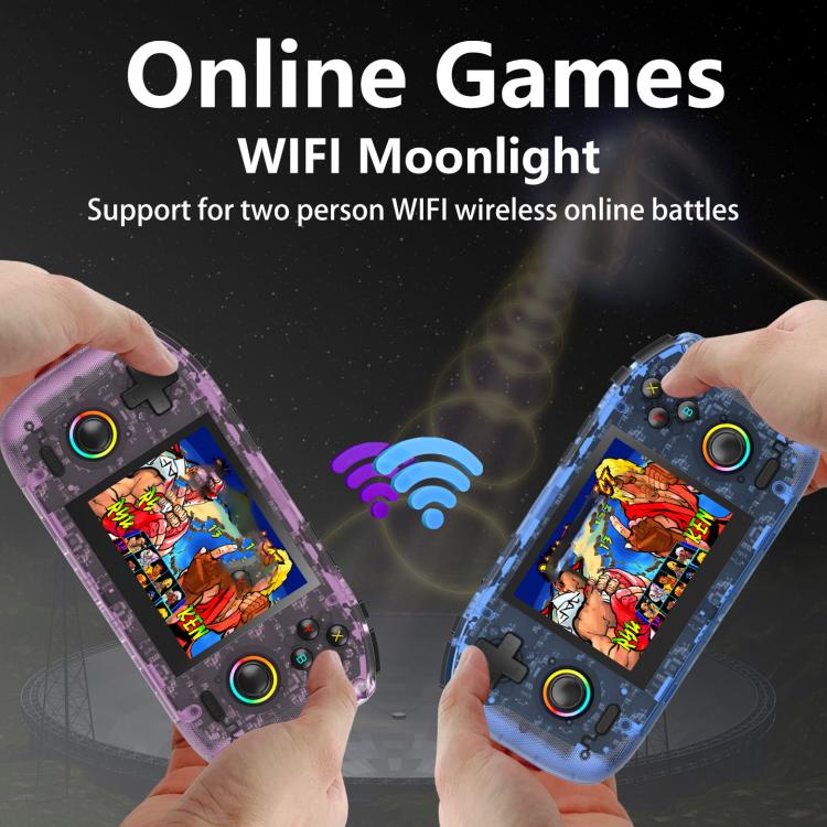 RK35H Handheld Open Source Game Console Support 3D Online Double Play Portable Retro Game Machine, Memory: No Memory Card(Purple) - Image 13