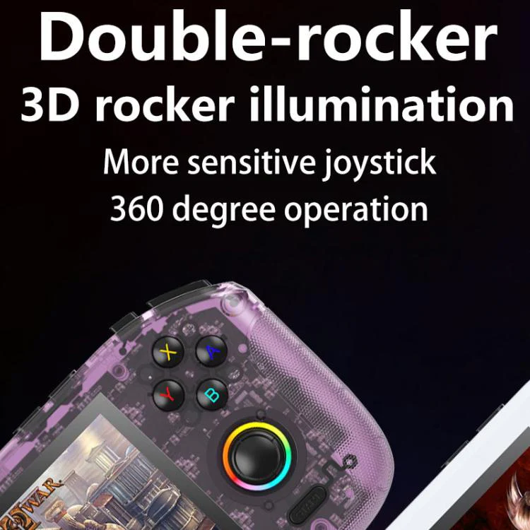 RK35H Handheld Open Source Game Console Support 3D Online Double Play Portable Retro Game Machine, Memory: No Memory Card(White) - Image 8