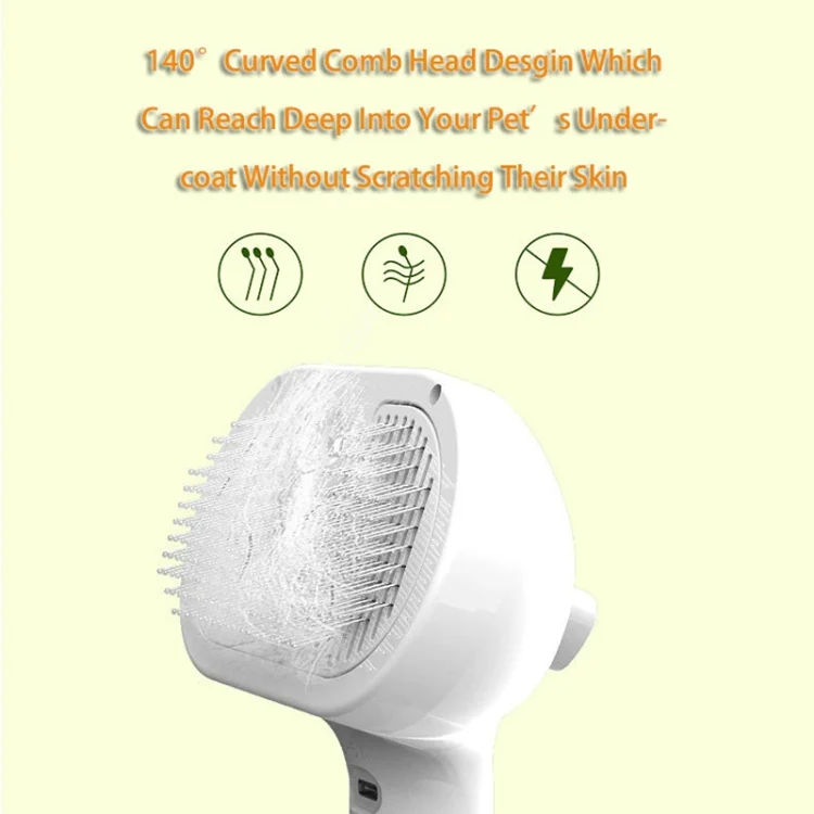 RK56 USB Charging Spray Pet Grooming Comb Cat and Dog Hair Removal Tool Pet Products(Green) - Image 3
