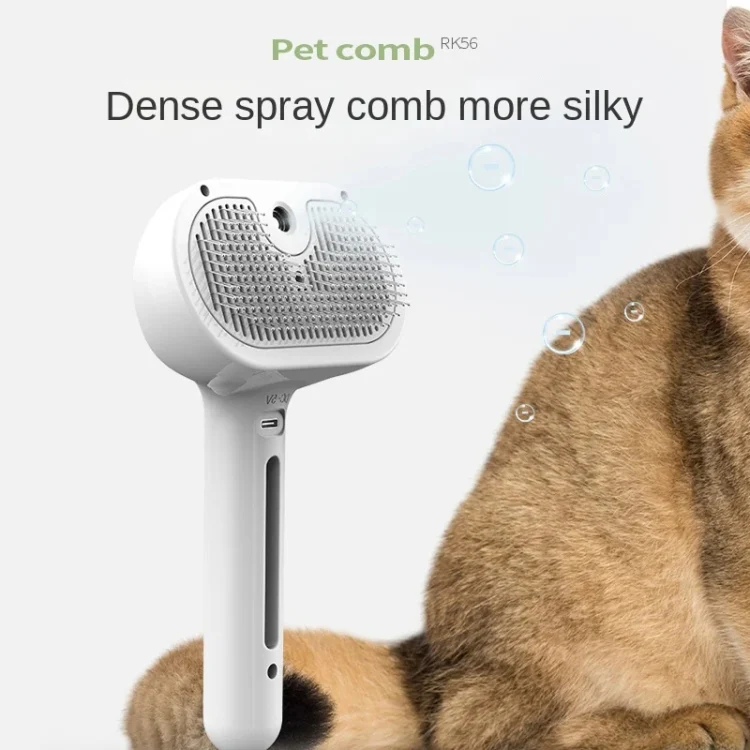 RK56 USB Charging Spray Pet Grooming Comb Cat and Dog Hair Removal Tool Pet Products(Green) - Image 6