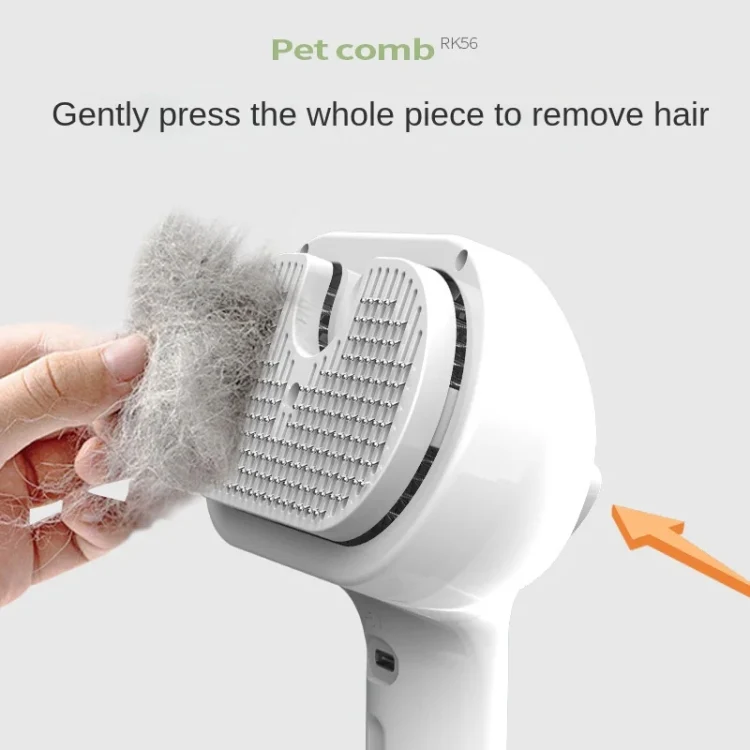 RK56 USB Charging Spray Pet Grooming Comb Cat and Dog Hair Removal Tool Pet Products(White) - Image 5