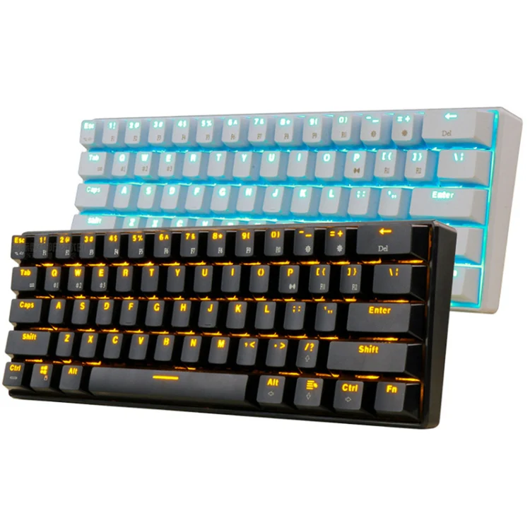 RK61 61 Keys Bluetooth / 2.4G Wireless / USB Wired Three Modes Tablet Mobile Gaming Mechanical Keyboard, Cable Length: 1.5m, Style:Green Shaft(Black) - Image 2