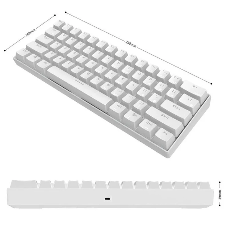 RK61 61 Keys Bluetooth / 2.4G Wireless / USB Wired Three Modes Tablet Mobile Gaming Mechanical Keyboard, Cable Length: 1.5m, Style:Tea Shaft(Black) - Image 3