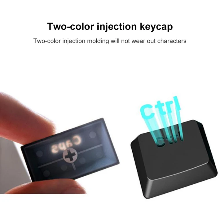RK61 61 Keys Bluetooth / 2.4G Wireless / USB Wired Three Modes Tablet Mobile Gaming Mechanical Keyboard, Cable Length: 1.5m, Style:Tea Shaft(Black) - Image 7