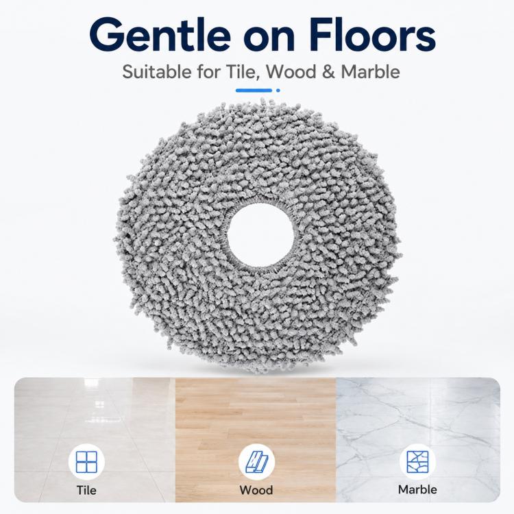 Robot Vacuum Cleaner Replacement Accessories for Xiaomi Mijia Robot Vacuum Mop 2, Specification:Dark Gray Mop Pad - Image 4
