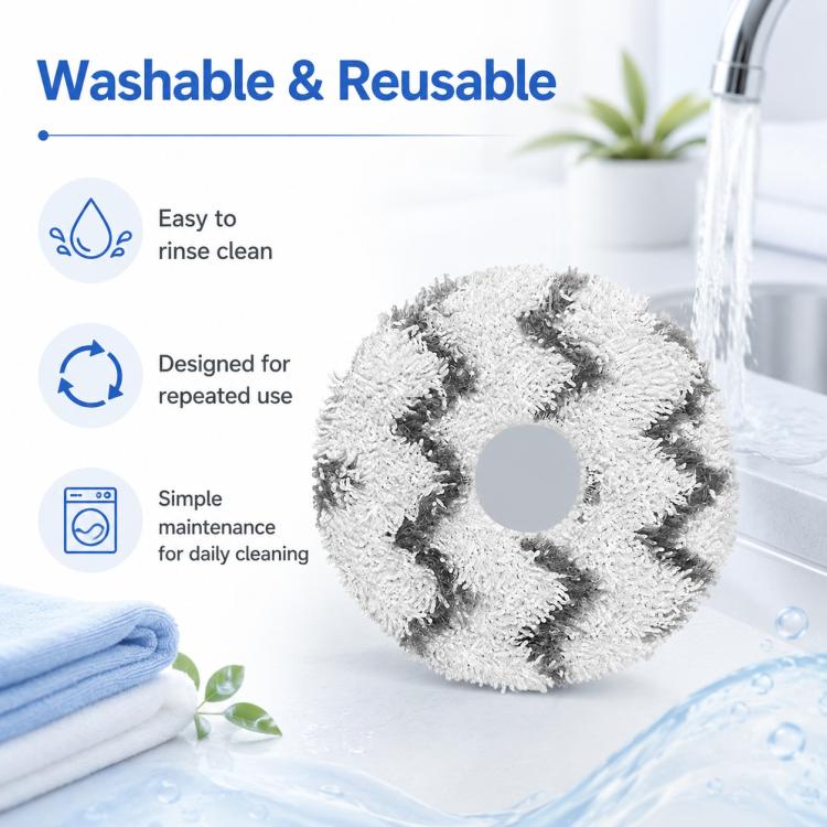 Robot Vacuum Cleaner Replacement Accessories for Xiaomi Mijia Robot Vacuum Mop 2, Specification:Striped Mop Pad - Image 6