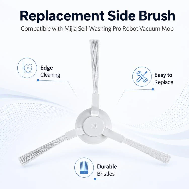 Robot Vacuum Cleaner Replacement Accessories for Xiaomi Mijia Robot Vacuum Mop Pro, Specification:Triangle Side Brush - Image 2