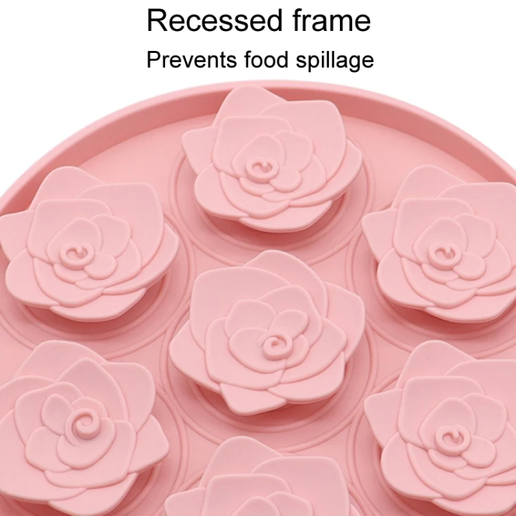 Rose Shaped Pet Lick Pads Dogs Silicone Slow Eating Mat(Pink) - Image 4