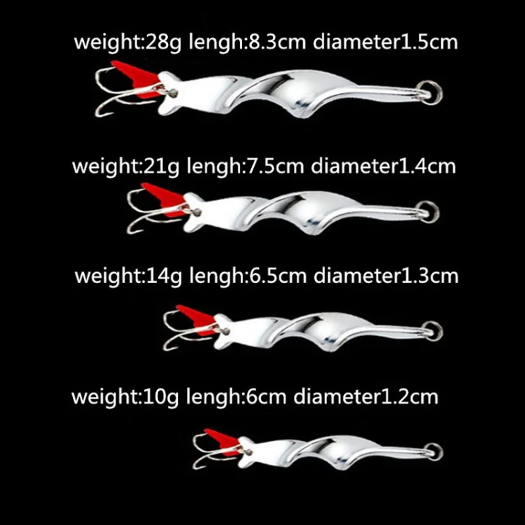 Rotating Metal Spinner Fishing Lure Hard Baits Fish Hook Tackle, Weight:14g - Image 7