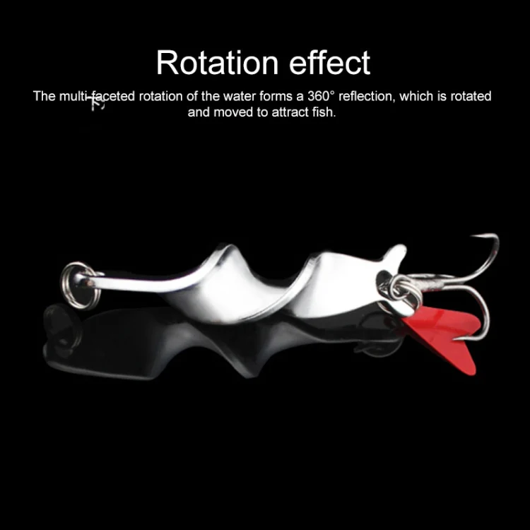 Rotating Metal Spinner Fishing Lure Hard Baits Fish Hook Tackle, Weight:28g - Image 5