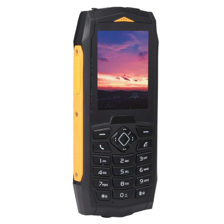 Rugtel R1C Rugged Phone, IP68 Waterproof Dustproof Shockproof, 2.4 inch, MTK6261D, 2000mAh Battery, SOS, FM, Dual SIM(Yellow) - Image 2