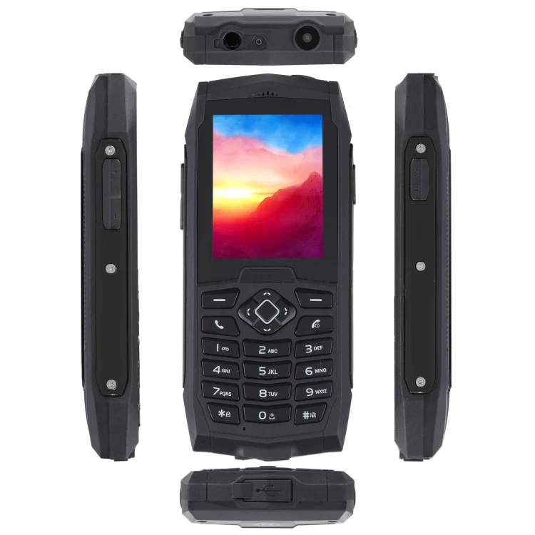 Rugtel R1D Rugged Phone, IP68 Waterproof Dustproof Shockproof, 2.4 inch, MTK6261D, 2000mAh Battery, Loud Box Speaker, FM, Network: 2G, Dual SIM (Black) - Image 4