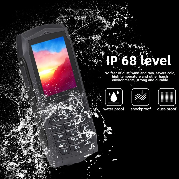 Rugtel R1D Rugged Phone, IP68 Waterproof Dustproof Shockproof, 2.4 inch, MTK6261D, 2000mAh Battery, Loud Box Speaker, FM, Network: 2G, Dual SIM (Black) - Image 8