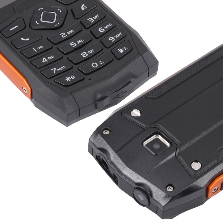 Rugtel R1D Rugged Phone, IP68 Waterproof Dustproof Shockproof, 2.4 inch, MTK6261D, 2000mAh Battery, Loud Box Speaker, FM, Network: 2G, Dual SIM(Orange) - Image 5