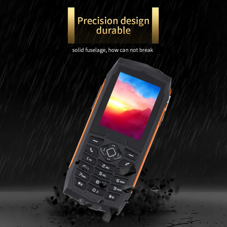 Rugtel R1D Rugged Phone, IP68 Waterproof Dustproof Shockproof, 2.4 inch, MTK6261D, 2000mAh Battery, Loud Box Speaker, FM, Network: 2G, Dual SIM(Orange) - Image 7