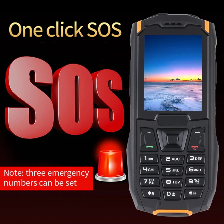 Rugtel R2C Rugged Phone, IP68 Waterproof Dustproof Shockproof, 2.4 inch, MTK6261D, 2500mAh Battery, SOS, FM, Dual SIM (Orange) - Image 10