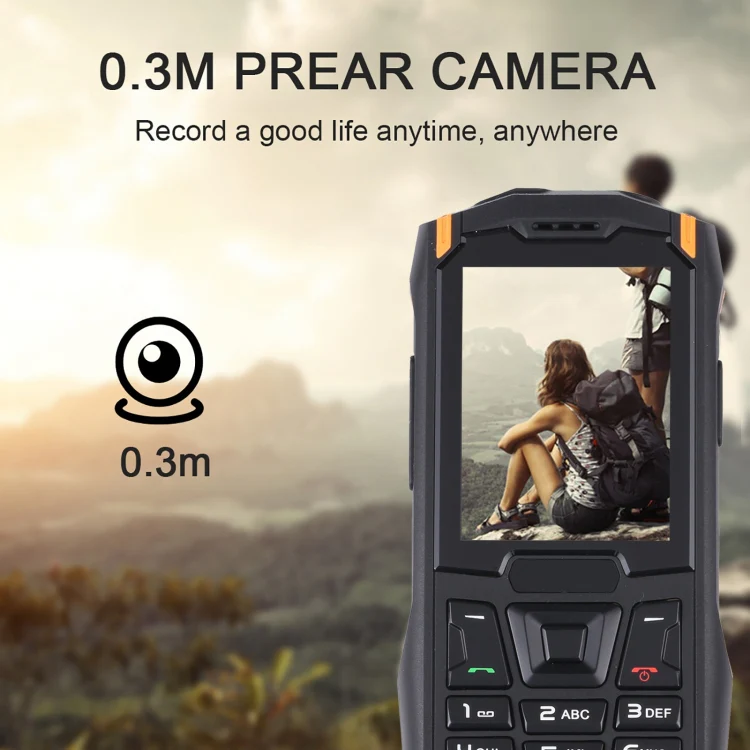 Rugtel R2C Rugged Phone, IP68 Waterproof Dustproof Shockproof, 2.4 inch, MTK6261D, 2500mAh Battery, SOS, FM, Dual SIM (Orange) - Image 13
