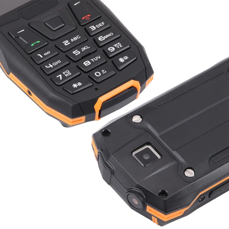 Rugtel R2C Rugged Phone, IP68 Waterproof Dustproof Shockproof, 2.4 inch, MTK6261D, 2500mAh Battery, SOS, FM, Dual SIM (Orange) - Image 5