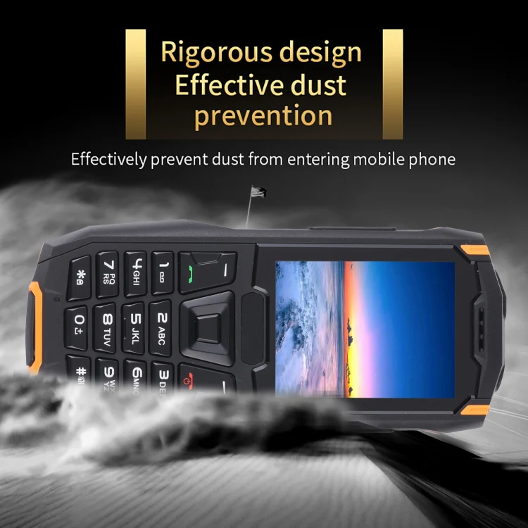 Rugtel R2C Rugged Phone, IP68 Waterproof Dustproof Shockproof, 2.4 inch, MTK6261D, 2500mAh Battery, SOS, FM, Dual SIM (Orange) - Image 6
