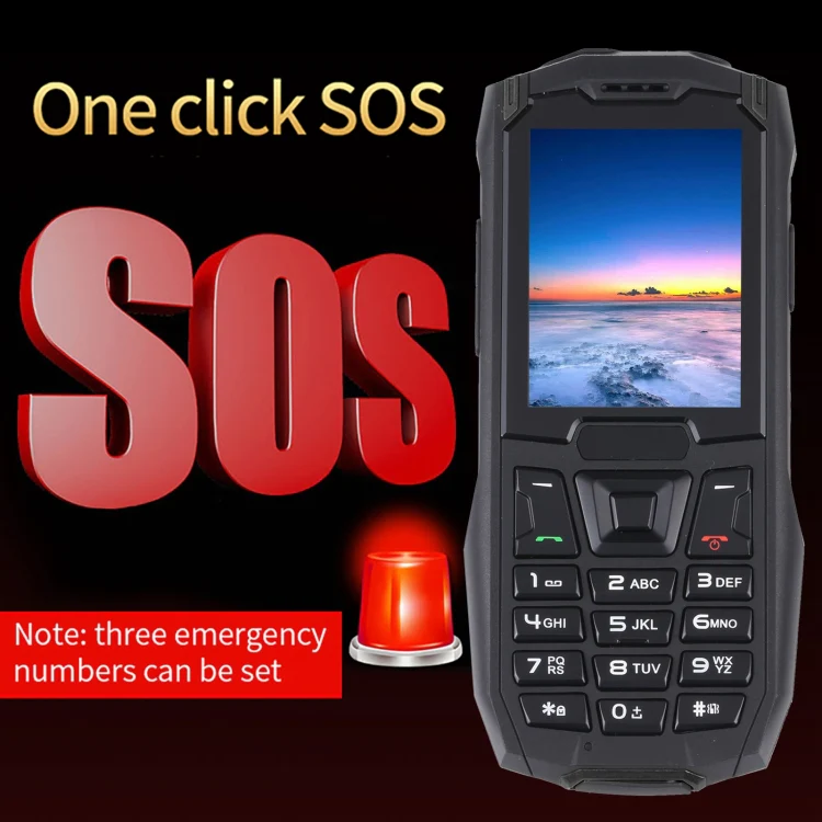 Rugtel R2C Rugged Phone, IP68 Waterproof Dustproof Shockproof, 2.4 inch, MTK6261D, 2500mAh Battery, SOS, FM, Dual SIM(Black) - Image 10