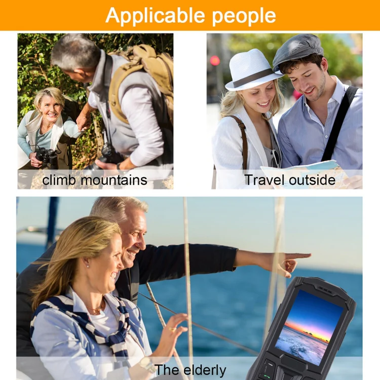 Rugtel R2C Rugged Phone, IP68 Waterproof Dustproof Shockproof, 2.4 inch, MTK6261D, 2500mAh Battery, SOS, FM, Dual SIM(Black) - Image 14