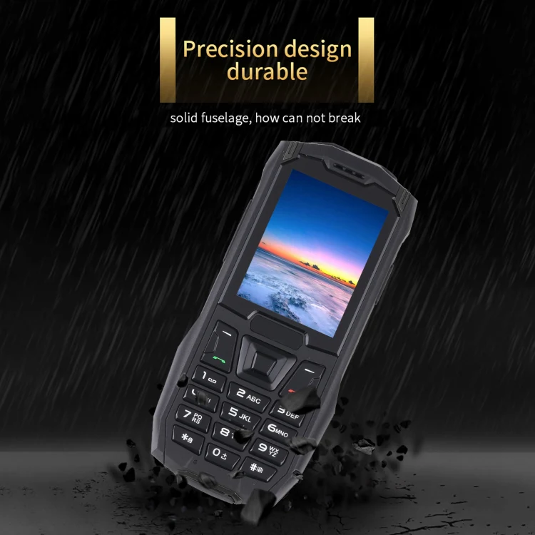Rugtel R2C Rugged Phone, IP68 Waterproof Dustproof Shockproof, 2.4 inch, MTK6261D, 2500mAh Battery, SOS, FM, Dual SIM(Black) - Image 7