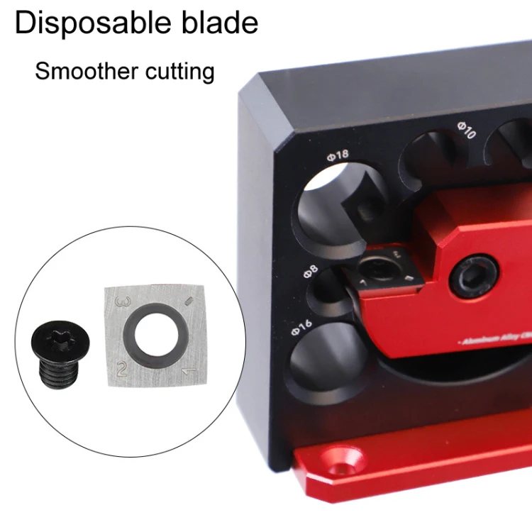 RUITOOL 8pcs / Set Adjustable 8-Hole Drill Rounders Woodworking DIY Tools, Color: Silver And Red - Image 5