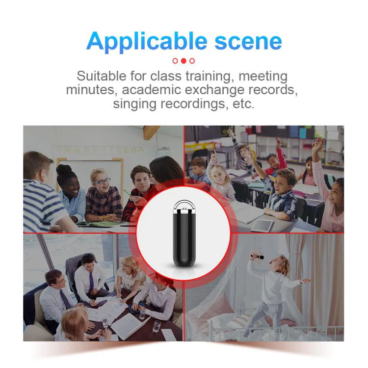 S1 Keychain Mini Voice Recorder, Memory:32GB(Black) - Image 12