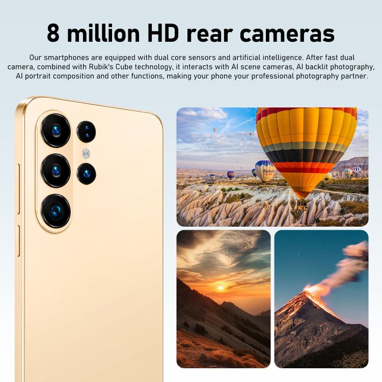 S26 Ultra / AX23, 2GB+16GB, 6.49 inch Android 8.1 MTK6580A Quad Core, Network: 3G, Dual SIM, Stylus, Plug:US Plug(Gold) - Image 8