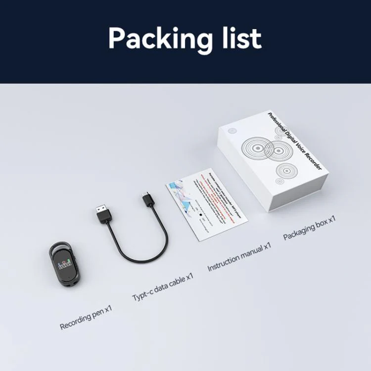S29A 0.42-inch TFT Display Portable Keychain AI Voice Recorder Support AIREC-APP, Memory:16GB(Black) - Image 11