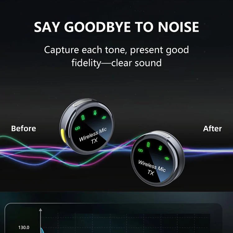 S5 2 in 1 Mini Magnetic Clip Wireless Microphone with Charging Case, Model:Type-C Plug(Black) - Image 4
