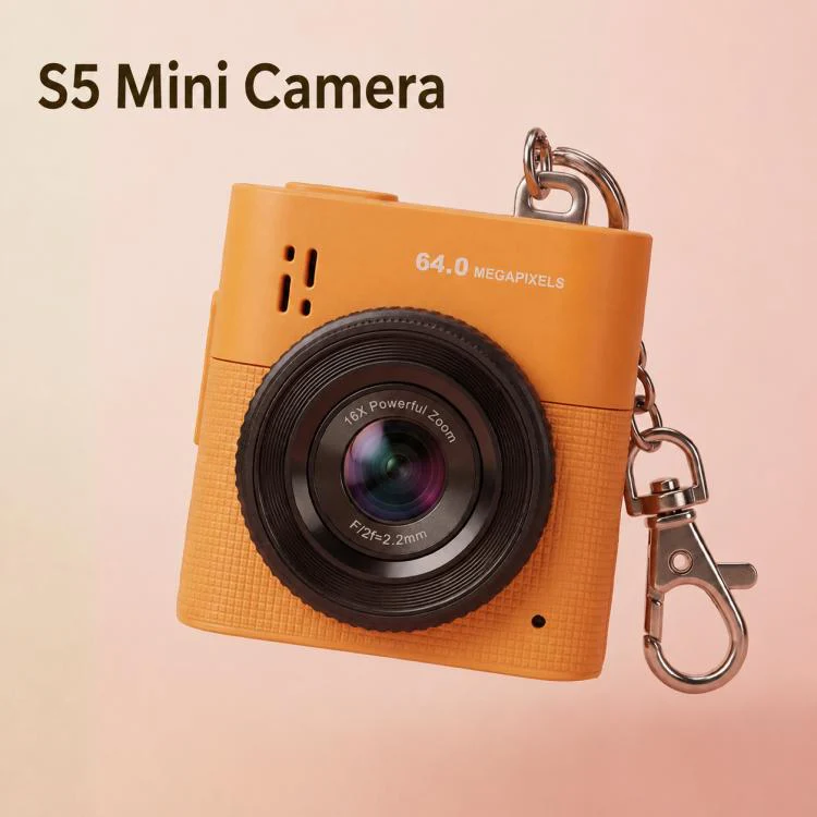 S5 6400PX 1.4 inch LCD HD Digital Mini Thumb Pocket Camera(Orange) - Image 2