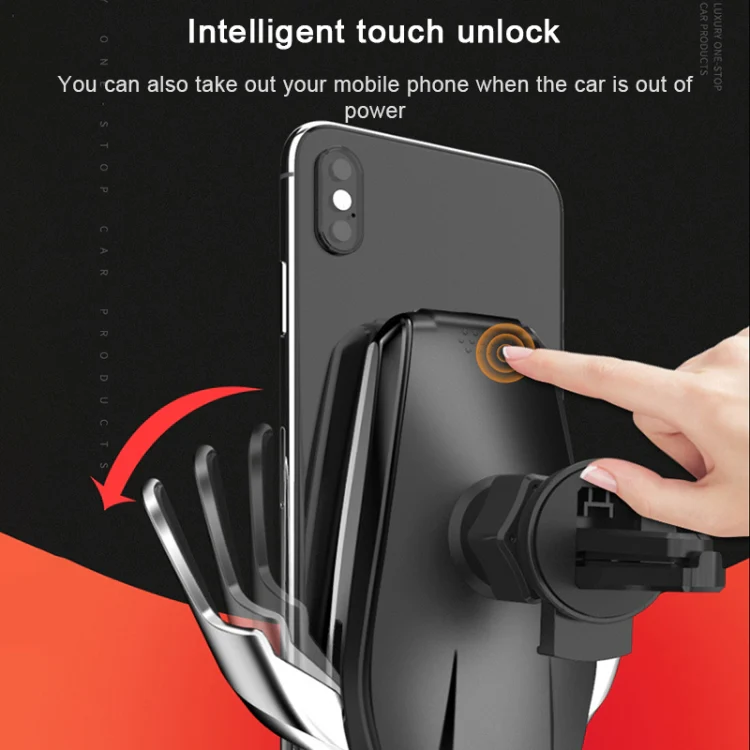 S7 15W QI 360 Degree Rotatable Infrared Induction Car Air Outlet Wireless Charging Mobile Phone Holder for 4.0-6.5 inch Mobile Phones(Gold) - Image 7