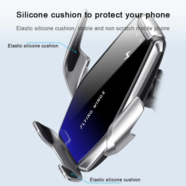 S7 15W QI 360 Degree Rotatable Infrared Induction Car Air Outlet Wireless Charging Mobile Phone Holder for 4.0-6.5 inch Mobile Phones(Silver) - Image 5